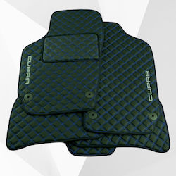 Set of Front and Rear Mats 4pcs from Leatherette for Seat Ibiza Nissan Cube Black