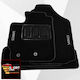 Комплект от 4 броя мокетни стелки за Toyota Yaris 2005-2011 Sport Line черни с бял шев и бродерия Yaris