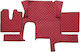 Set of Front and Rear Mats 3pcs for MAN TGA Red