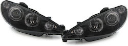 Front Lights Angel Eyes for Peugeot 206 2pcs