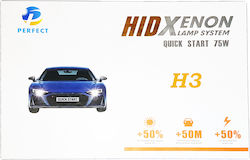 Xenon Σετ Φωτισμού Αυτοκινήτου H.i.d H3 Can bus 75W 12V 6000K Ψυχρό Λευκό Xenon Σετ Φωτισμού Αυτοκινήτου H.i.d H3 Can bus 75W 12V 6000K Ψυχρό Λευκό