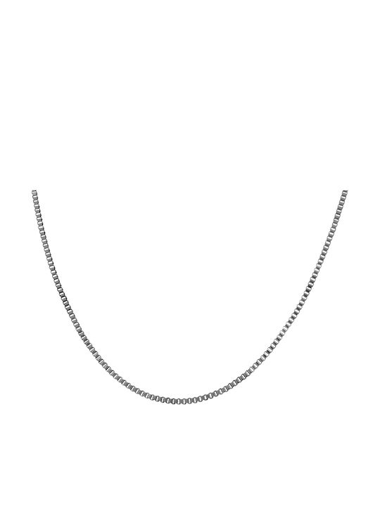 Goldjewels Верига Врат от Стомана Тънка Дебелина 2mm и Дължина 50cm