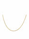 Goldjewels Верига Врат от Стомана Позлатена Тънка Дебелина 2mm и Дължина 50cm