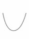 Goldjewels Αλυσίδα Λαιμού Cuban από Ατσάλι Λεπτή Πάχους 4mm και Μήκους 40cm