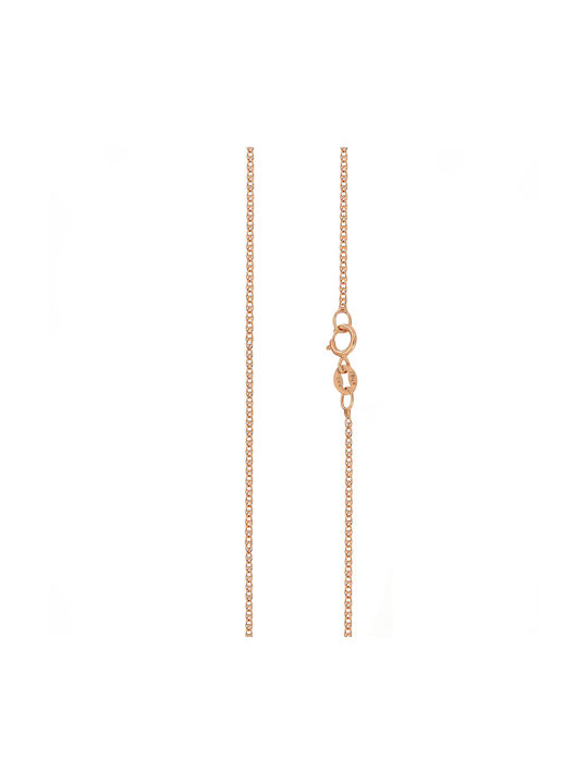 Damen Roségoldene Kette Nacken 14K