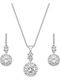 Gloria Hope Gloria Hope Set with Necklace , Earrings & Ring from Brass with Stones