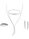 Vitopoulos Set with Necklace , Earrings & Ring from White Gold 14K with Stones