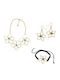 Tatu Moyo Set with Necklace , Earrings & Bracelet from Gold with Stones