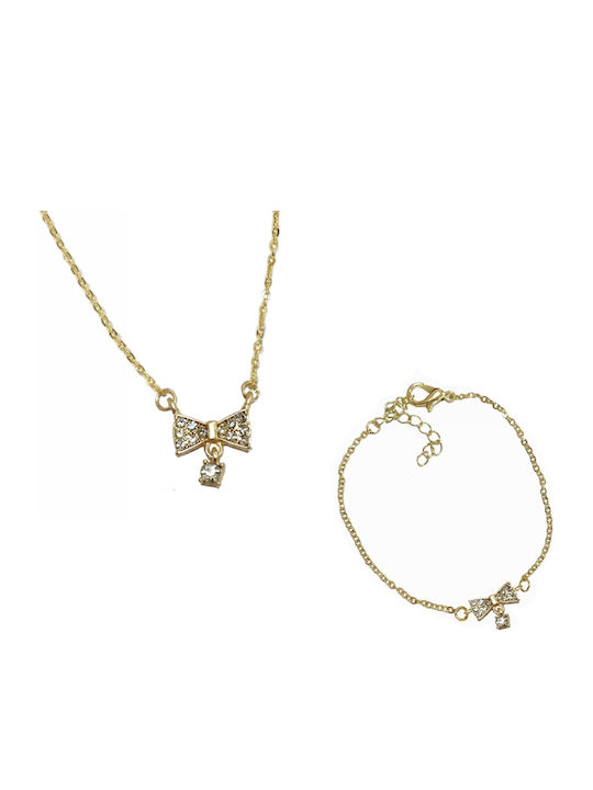 Gold Set Bracelet & Necklace