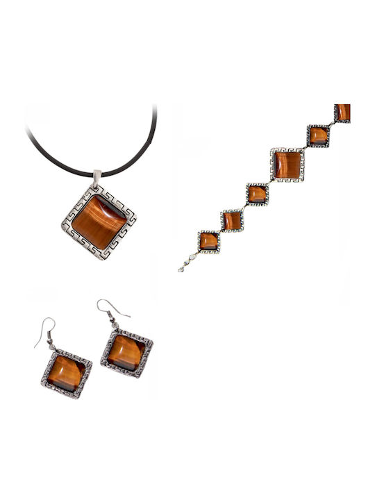 Tatu Moyo Set with Necklace , Earrings & Bracel...