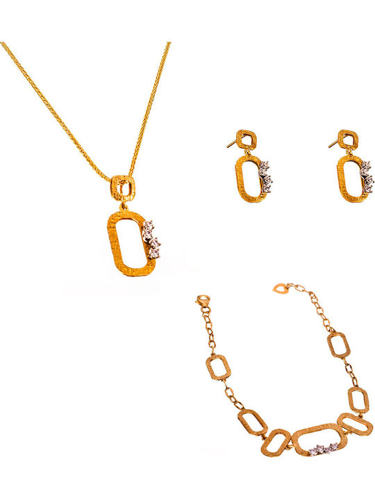 Gatsa Set with Necklace from Gold 14K