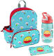 Laken Schulranzen Rucksack Kindergarten mit Flaschenhalter Hellblau 25 x 11 x 33cm