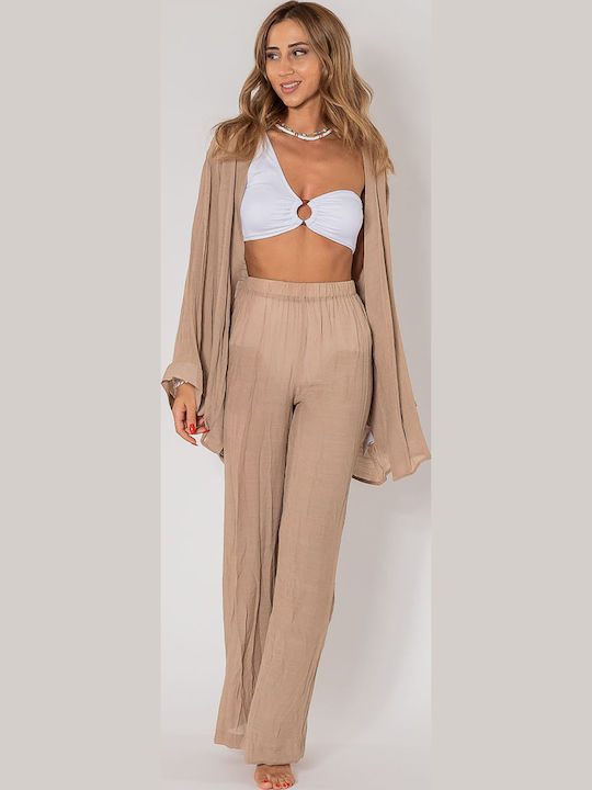 Rock Club Women's Mini Beach Kimono Sand