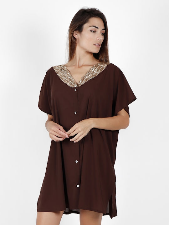 Admas Women's Caftan Beachwear Brown