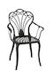 Градински Стол Fer Forge Алуминиев Armchair Queen P Черен 56x63x94см