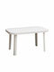 Outdoor Dinner Free Standing Plastic Table White 140x84x70cm