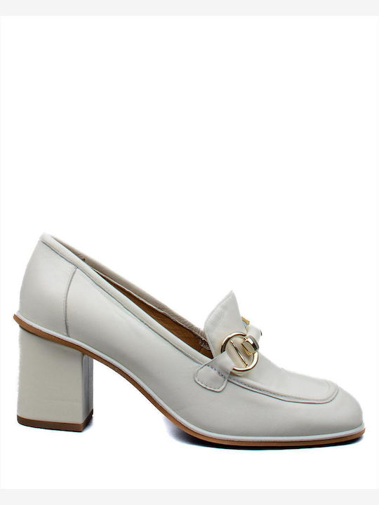 Paola Ferri Leder Pumps Weiß