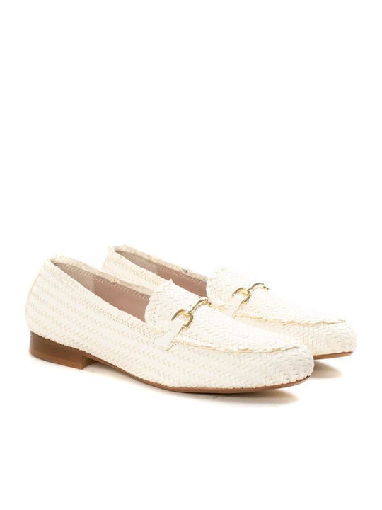 Paola Ferri Leather Women's Moccasins in Beige ...
