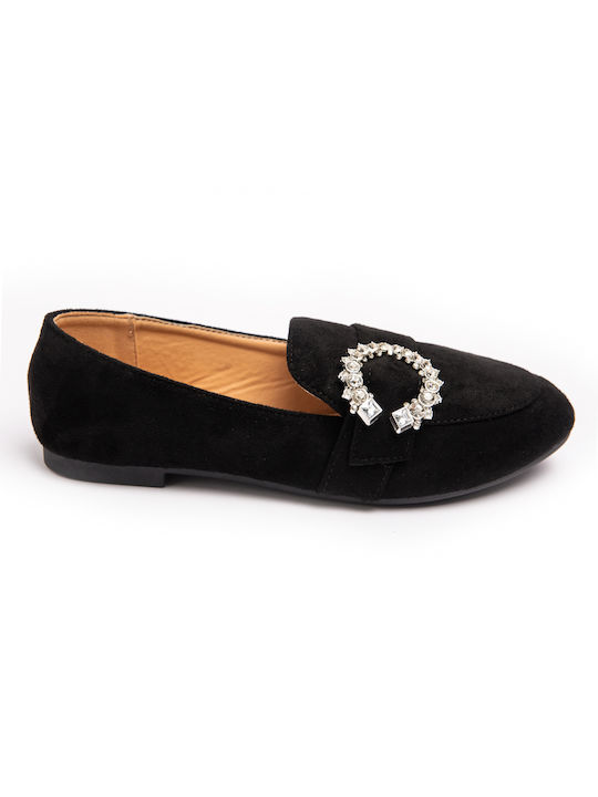 Malesa Women's Moccasins in Black Color