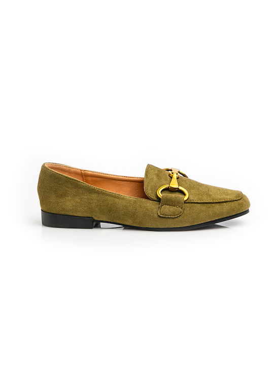 Malesa Damen Loafers in Grün Farbe