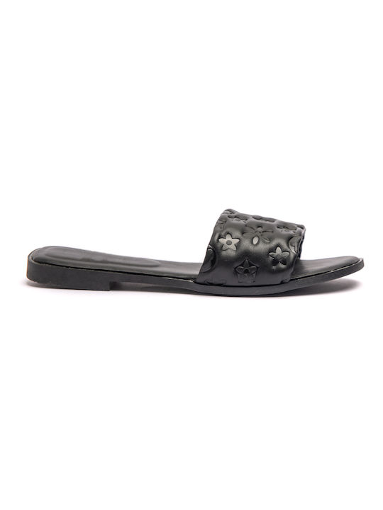 Malesa Women's Flat Sandals in Black Color