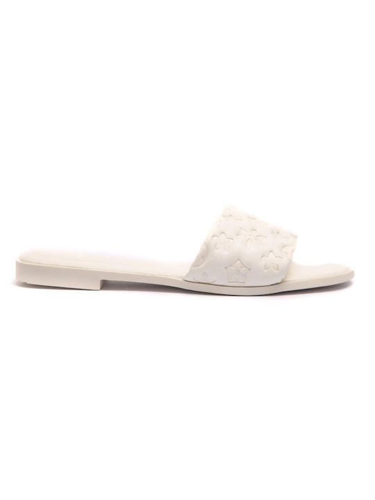 Malesa Damen Flache Sandalen in Weiß Farbe