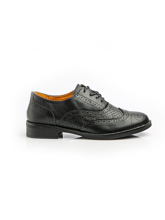 Malesa Damen Oxfords in Schwarz Farbe