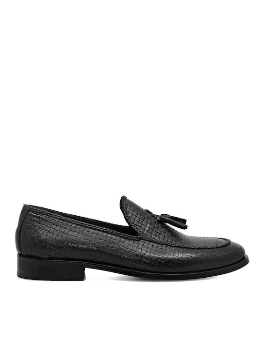 Lorenzo Russo Men's Leather Moccasins Black