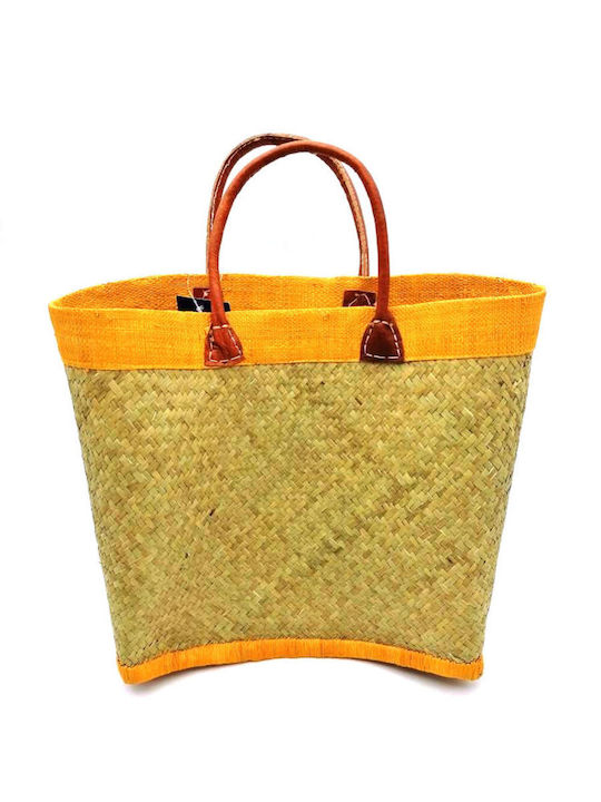 Straw Beach Bag Yellow