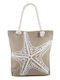 Strandtasche aus Segeltuch Beiges