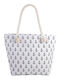 Beach Bag from Canvas with design Anchor White