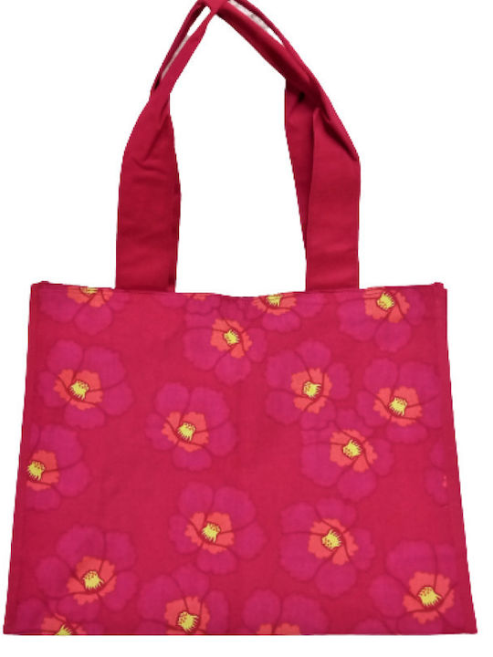 Fabric Beach Bag Floral Red