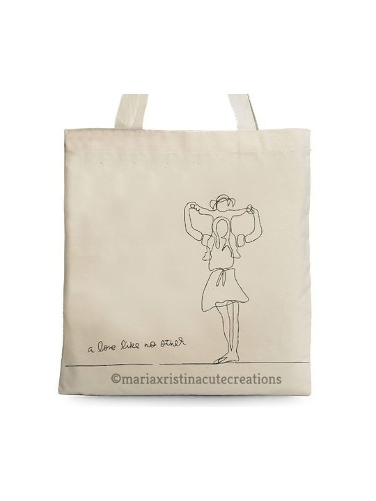 Girl Cotton Shopping Bag Beige