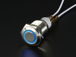 Adafruit Metal On Off Διακόπτης Μπουτόν με Φωτισμό Adafruit Metal On Off Διακόπτης Μπουτόν με Φωτισμό