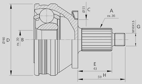 Open Parts Joint Kit for Skoda Fabia Volkswagen Polo