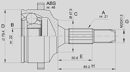 Open Parts Joint Kit for Peugeot 206