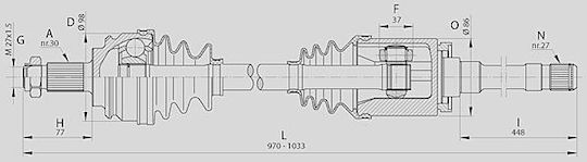 Open Parts Половин ос за BMW X5 / E53