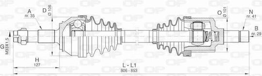 Open Parts Halbachse für Citroen Pullover Lada 110