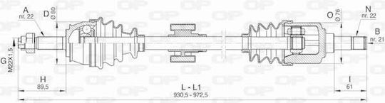 Open Parts Halbachse für Fiat Doblo