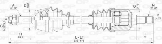 Open Parts Halbachse für Fiat Doblo