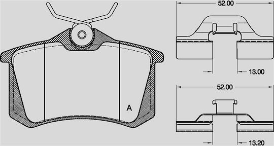 Open Parts Bremsbelag für Skoda Octavia Volkswagen Golf