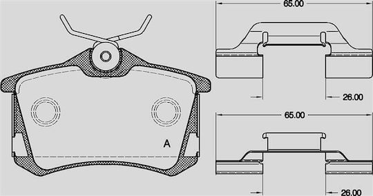 Open Parts Bremsbelag für Skoda Octavia Volkswagen Golf
