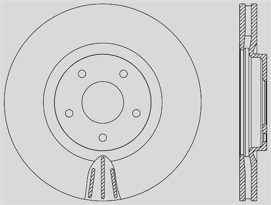 Open Parts Brake Discs 1pcs for Nissan Juke Renault Koleos