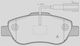 Open Parts Σετ Τακάκια για Fiat 500