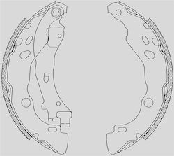 Open Parts Brake Shoe Set