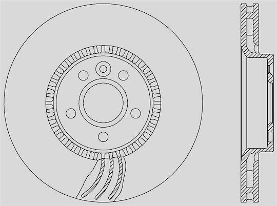 Open Parts Σετ Δισκόπλακες 1τμχ για Ford S-Max Volvo S60