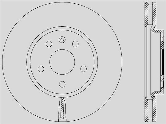 Open Parts Спирачни дискове 1бр за Opel Емблема