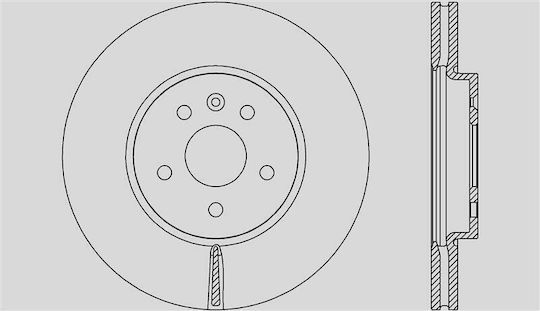 Open Parts Brake Discs 1pcs for Opel Mokka