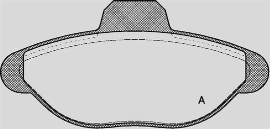 Open Parts Brake Pad for Fiat Cinquecento Mercedes-Benz 170 / S