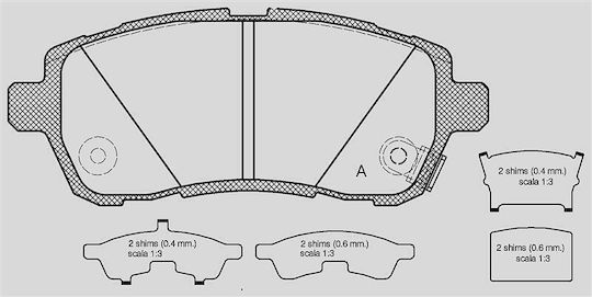 Open Parts Спирачна накладка за Daihatsu Сирион Suzuki Бърз